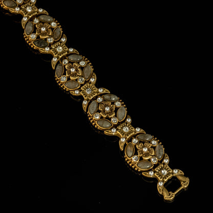 Vintage Natural Stone Floral Chic Bracelet for Men