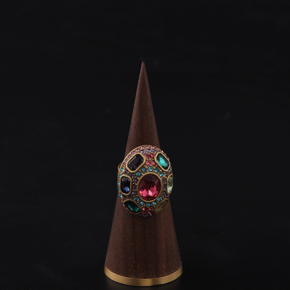 Vintage Geometric Artisan Refined Open Ring