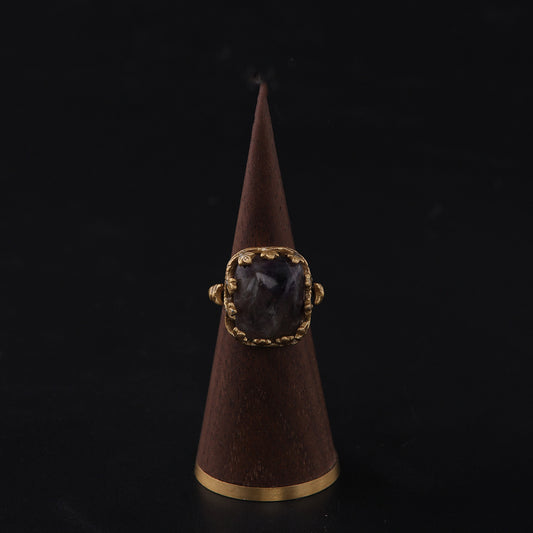 Vintage Geometric Refined Handcrafted Open Ring Handcrafted Design