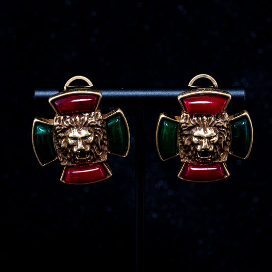 Vintage Enamel Elegant Handcrafted Earrings for Women
