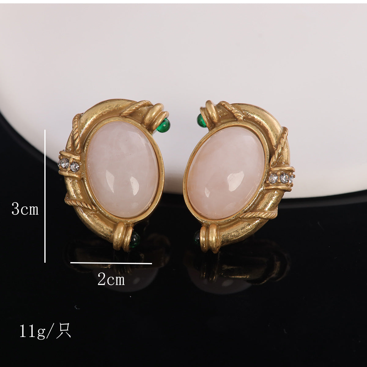 Vintage Agate Luxury Handcrafted Earrings Gift Jewelry