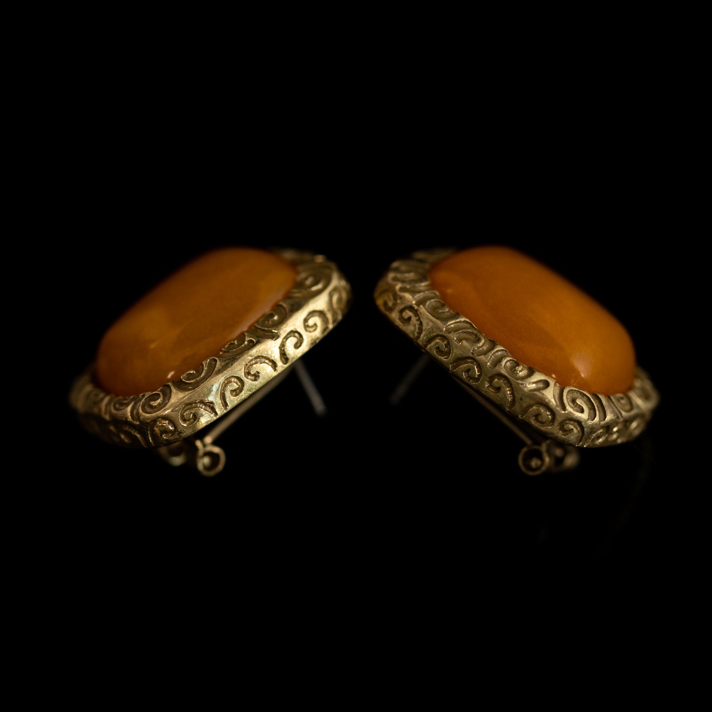 Vintage Natural Stone Geometric Refined Earrings Timeless Style