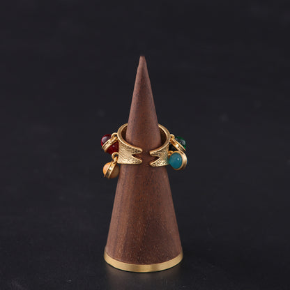 Vintage Geometric Chic Handcrafted Open Ring Handcrafted Design