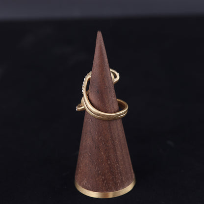 Vintage Geometric Refined Luxury Open Ring Handcrafted Design