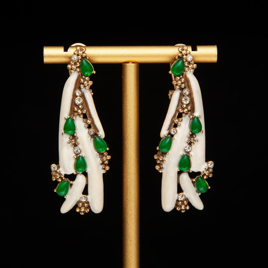 Vintage Enamel Timeless Luxury Earrings for Women