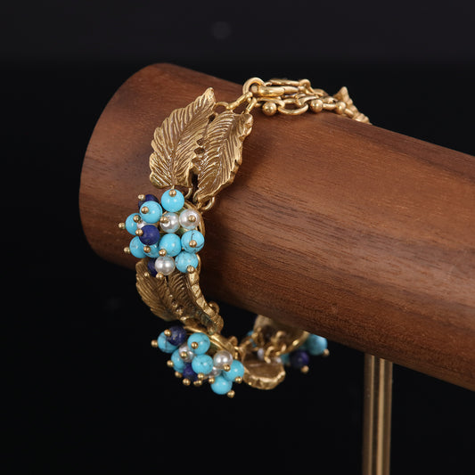 Vintage Leaf Statement Classic Bracelet for Women