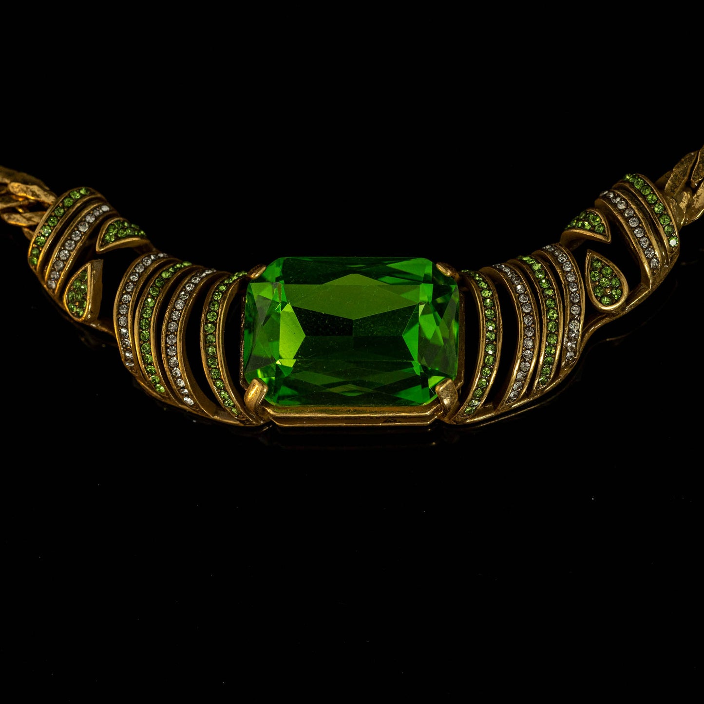 Vintage Refined Stone Inlay Necklace Gift Jewelry