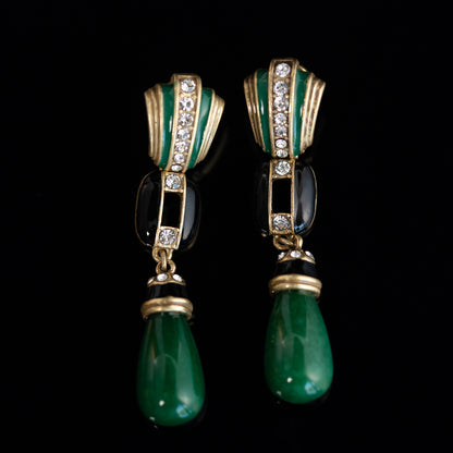 Vintage Pearl Leaf Refined Handcrafted Earrings for Ladies