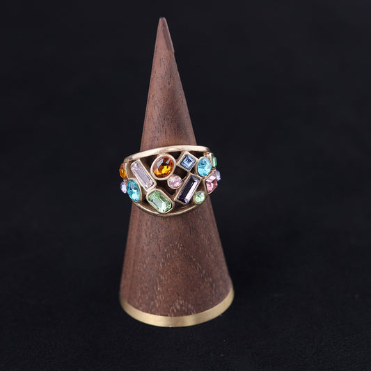 Vintage Floral Chic Handcrafted Open Ring Handcrafted Design