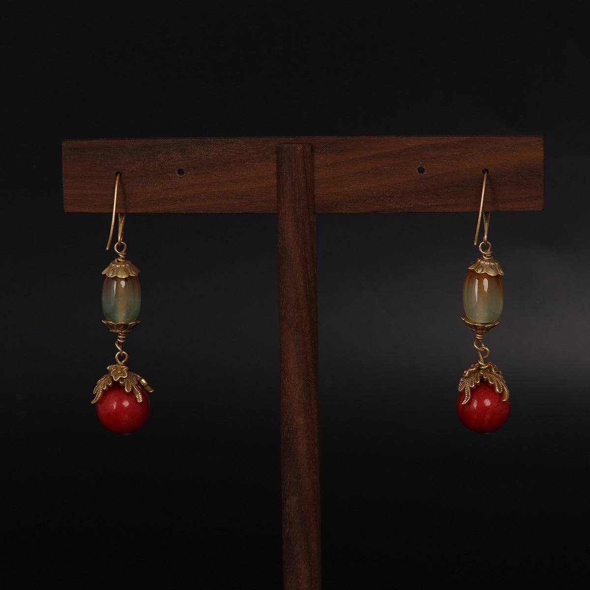 Vintage Agate Refined Handcrafted Earrings Timeless Style