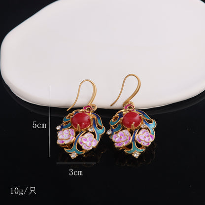 Vintage Agate Classic Handcrafted Earrings for Women