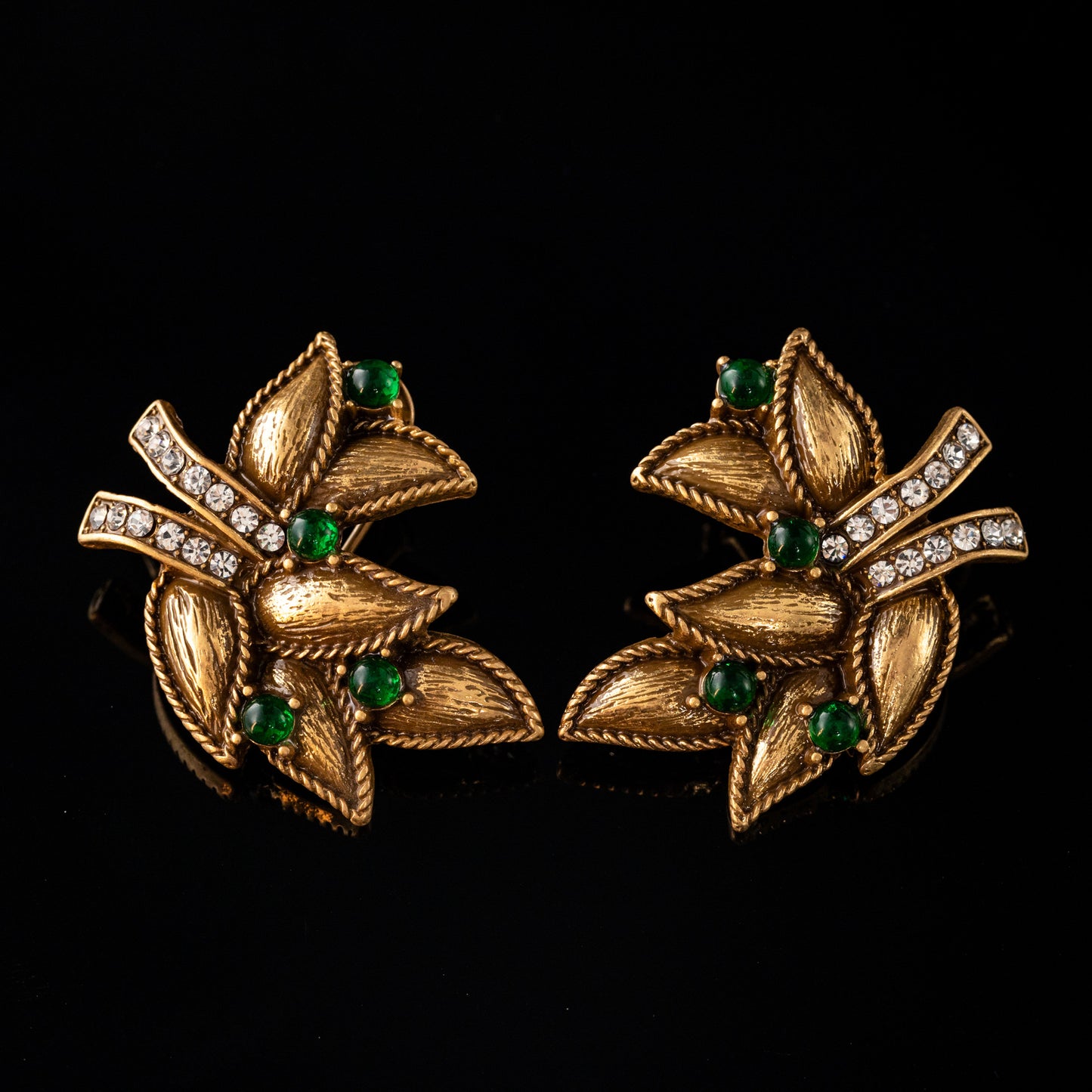 Vintage Agate Leaf Artisan Handcrafted Earrings Gift Jewelry
