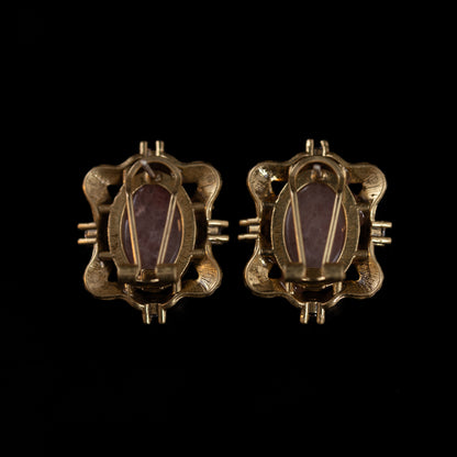 Vintage Natural Stone Timeless Handcrafted Earrings Handcrafted Design
