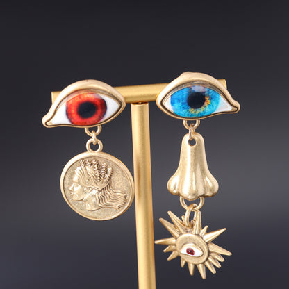 Vintage Geometric Refined Luxury Earrings Handcrafted Design
