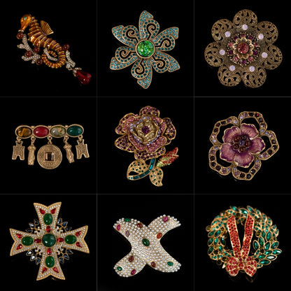 Vintage Cross Artisan Handcrafted Brooches for Men