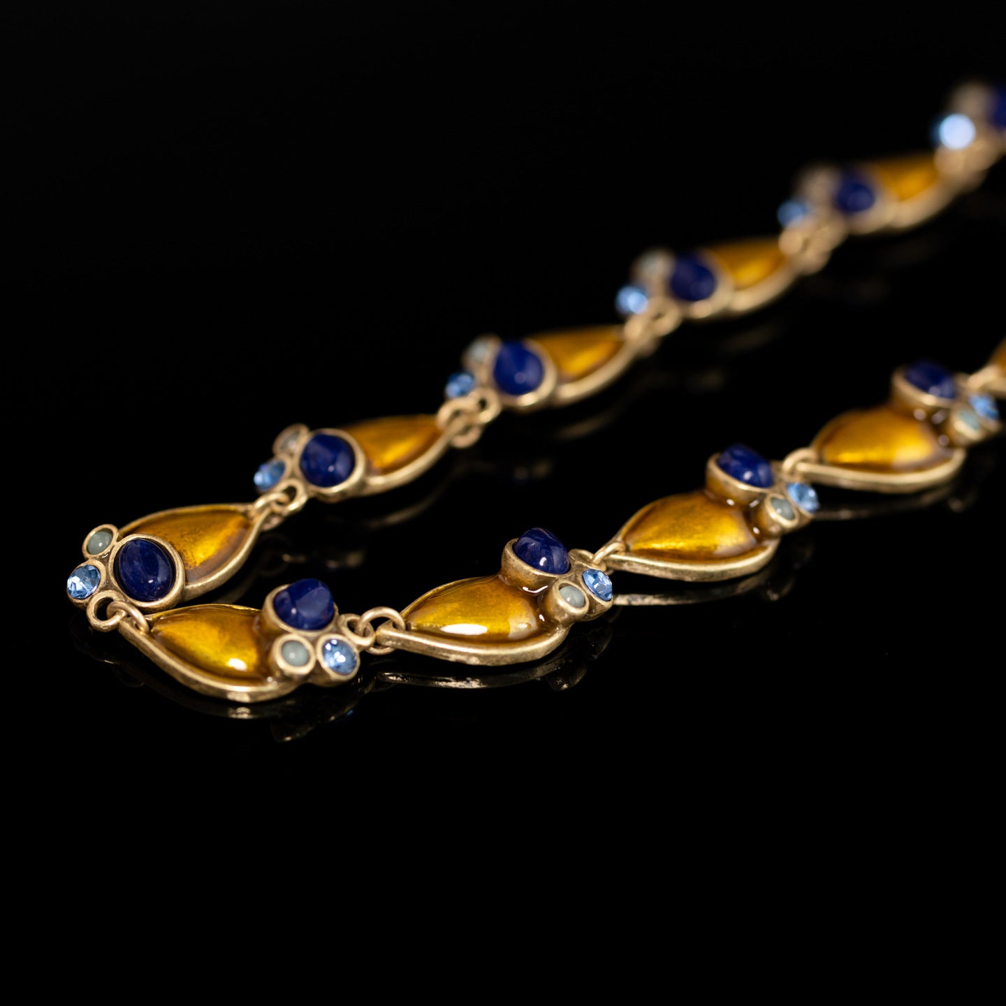 Vintage Enamel Artisan Handcrafted Necklace Timeless Style