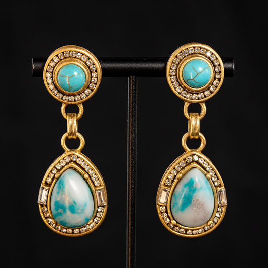 Vintage Elegant Polished Statement Earrings Handcrafted Design