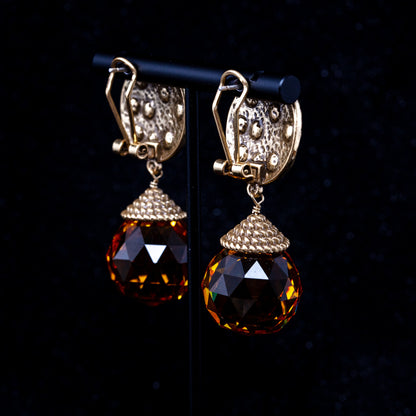 Vintage Crystal Luxury Statement Earrings Gift Jewelry