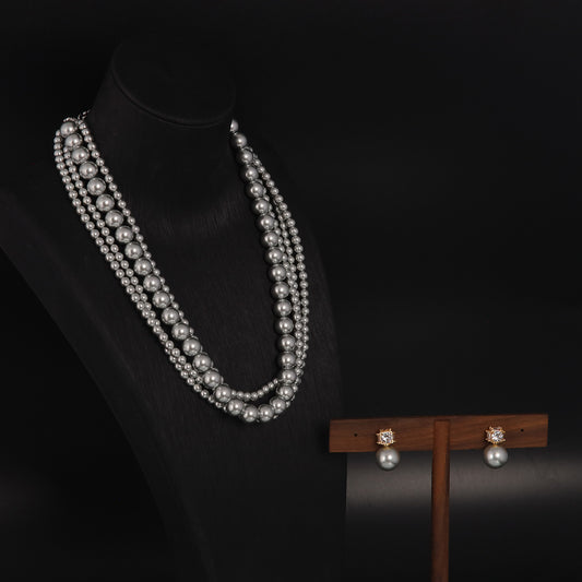 Vintage Elegant Shell Double Layer Jewelry Set
