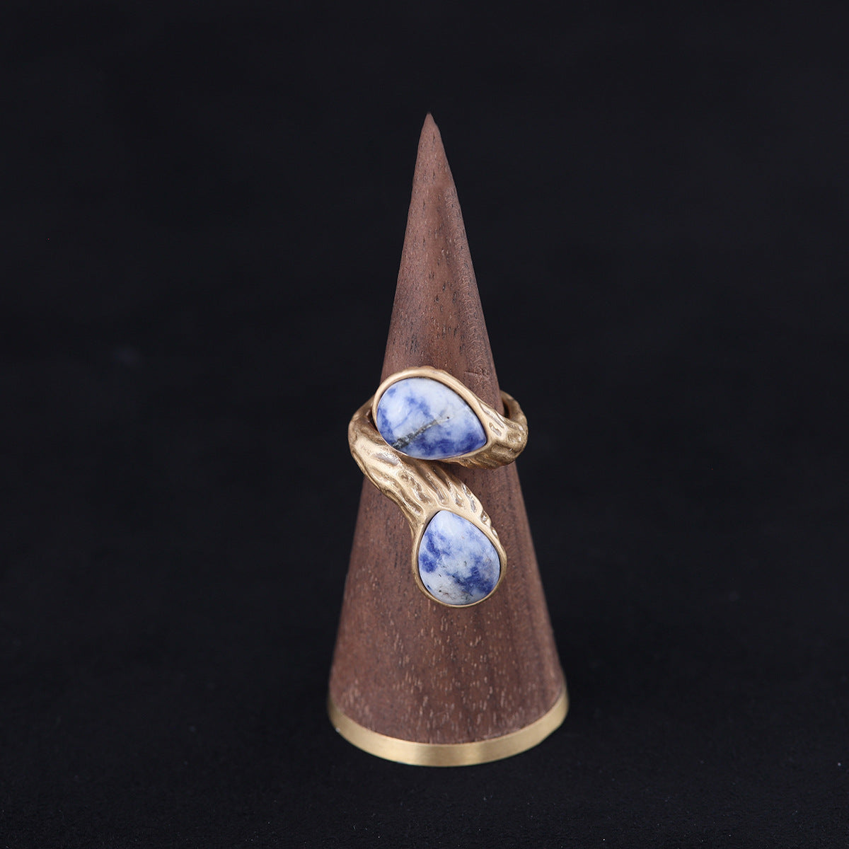 Vintage Enamel Geometric Chic Handcrafted Open Ring Timeless Style