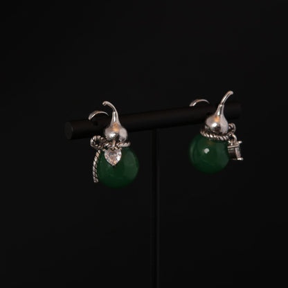 Vintage Agate Timeless Statement Earrings Handcrafted Design