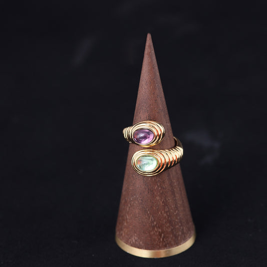 Vintage Geometric Elegant Refined Open Ring Handcrafted Design