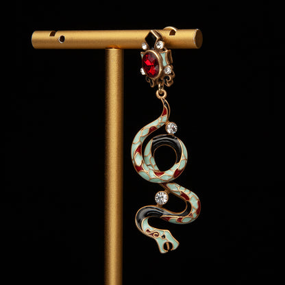Vintage Enamel Luxury Elegant Earrings for Women