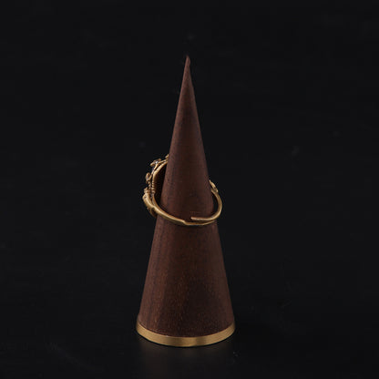 Vintage Geometric Refined Handcrafted Open Ring Handcrafted Design