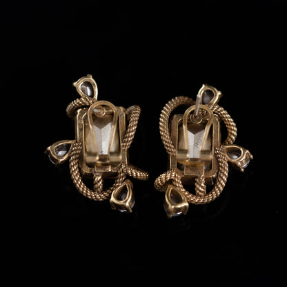 Vintage Glass Geometric Classic Polished Earrings Handcrafted Design