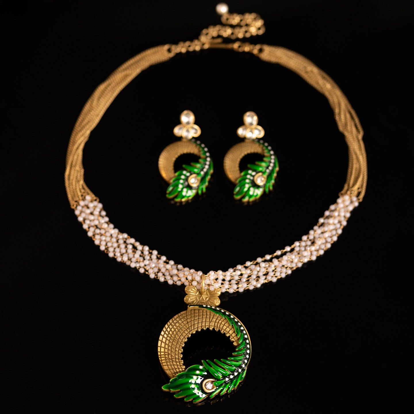 Vintage Artisan Pearl Jewelry Set Baroque Heirloom