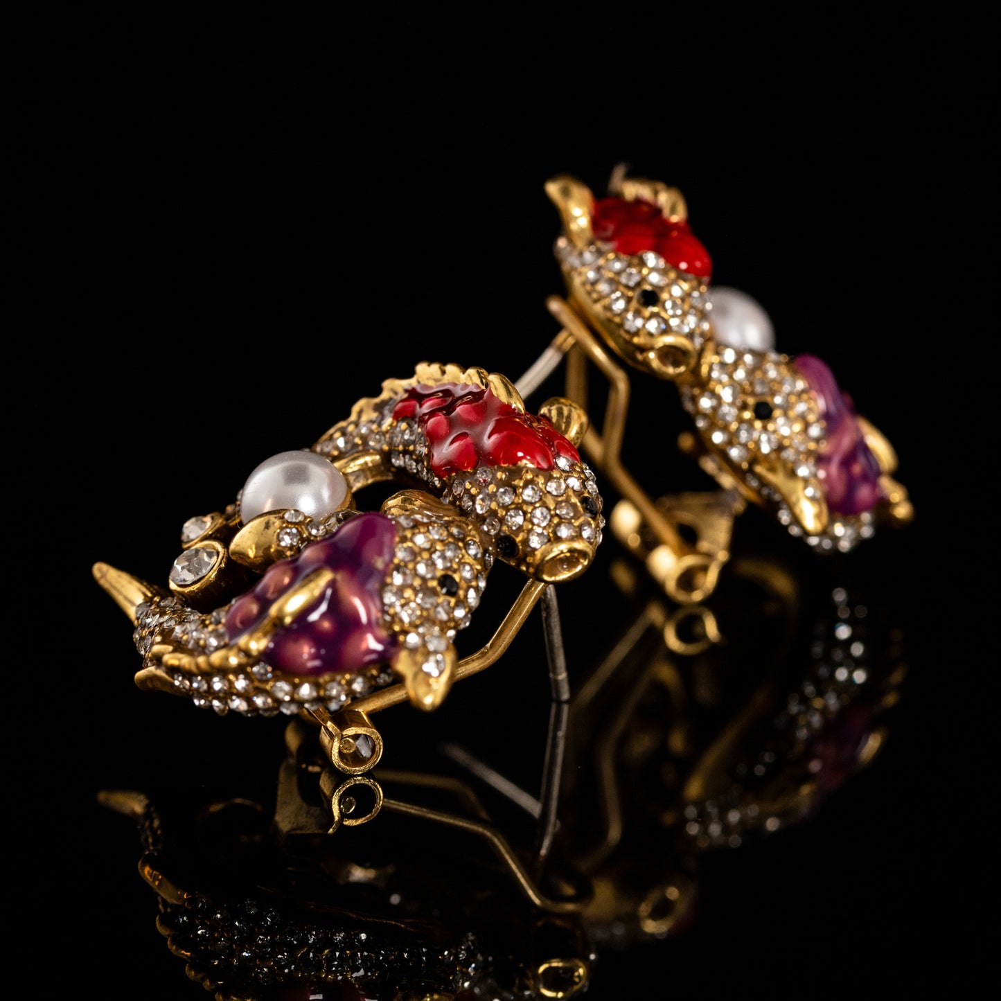 Vintage Enamel Timeless Handcrafted Earrings for Women