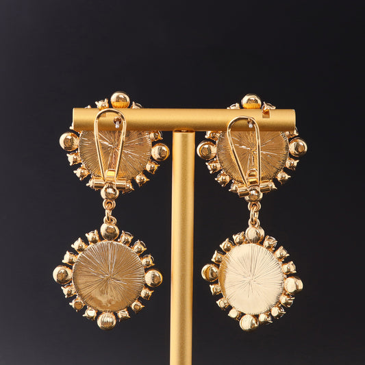 Vintage Pearl Geometric Luxury Earrings Handcrafted Design
