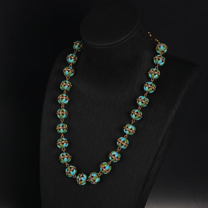 Vintage Glass Classic Handcrafted Necklace Timeless Style