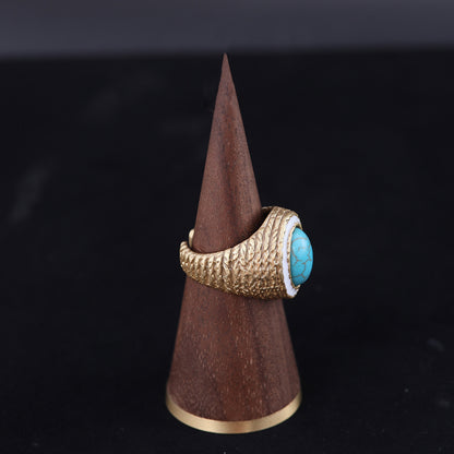 Vintage Geometric Statement Classic Open Ring Timeless Style
