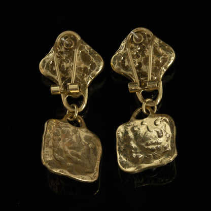 Vintage Natural Stone Geometric Chic Handcrafted Earrings for Women