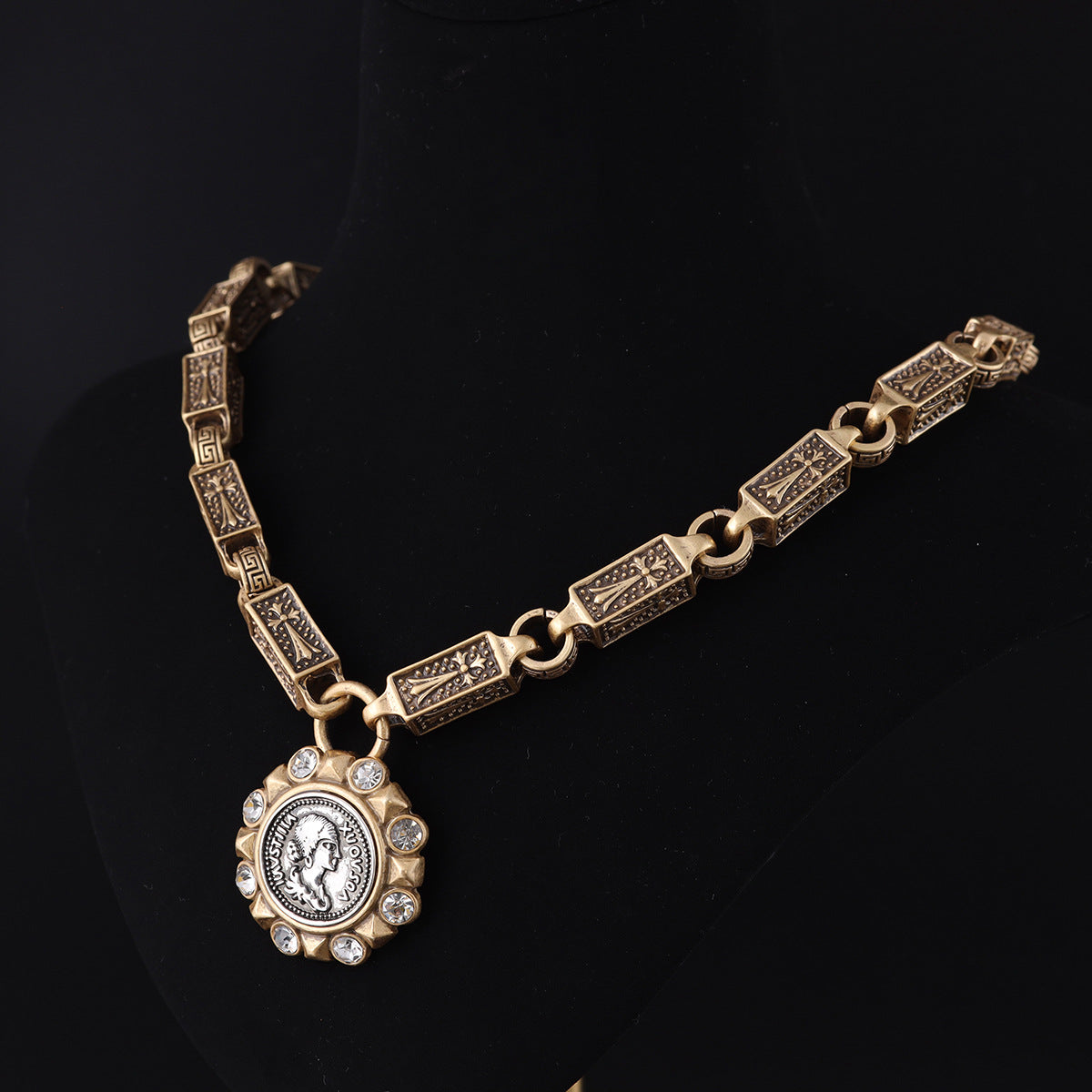 Vintage Geometric Classic Refined Necklace Handcrafted Design