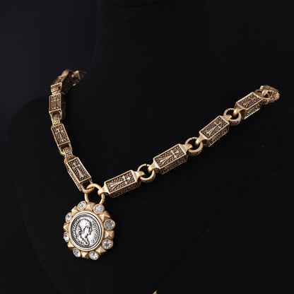 Vintage Geometric Classic Refined Necklace Handcrafted Design