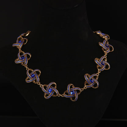 Vintage Luxury Stone Inlay Necklace for Women