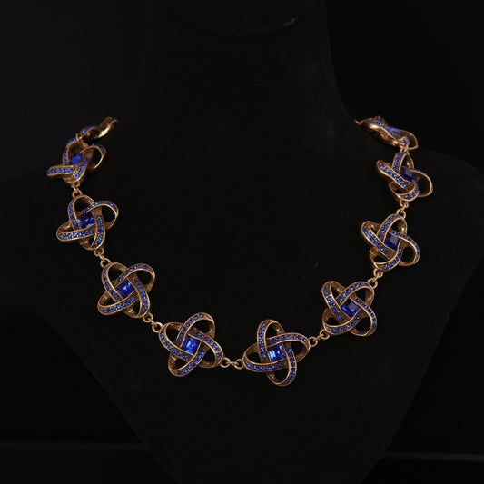 Vintage Luxury Stone Inlay Necklace for Women