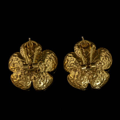 Vintage Enamel Heart Timeless Handcrafted Earrings Timeless Style