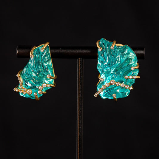 Vintage Crystal Butterfly Classic Earrings Gift Jewelry