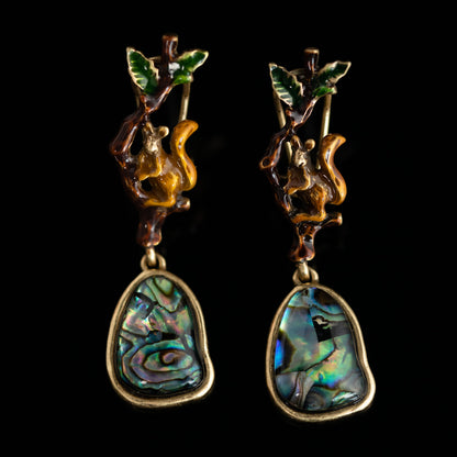 Vintage Pearl Leaf Refined Handcrafted Earrings for Ladies