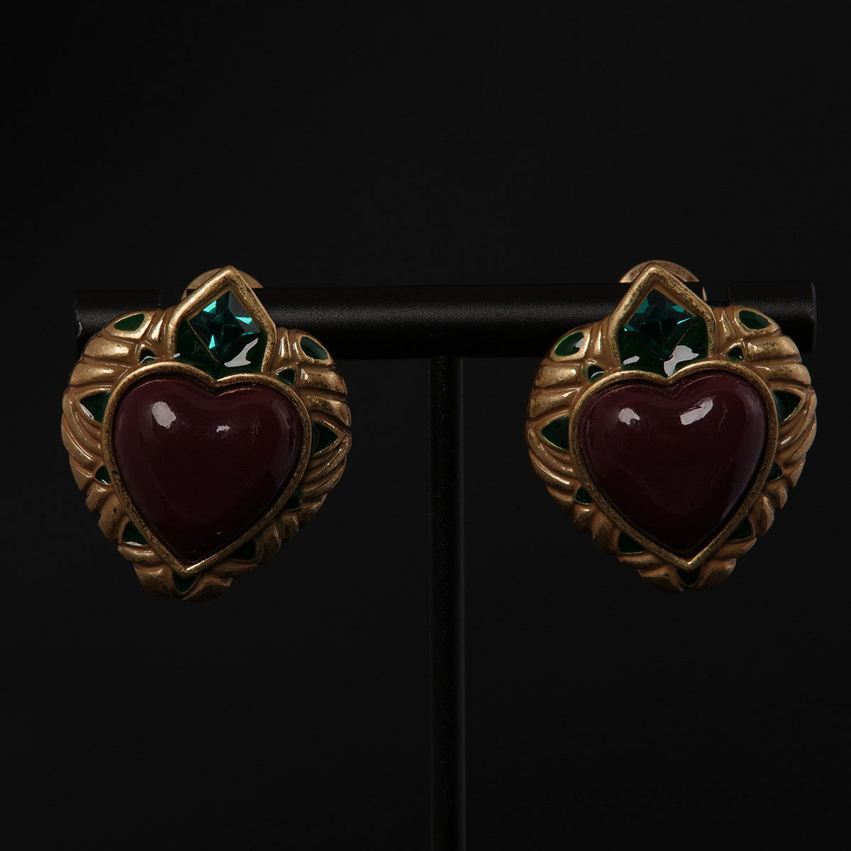 Vintage Heart Chic Luxury Earrings for Women