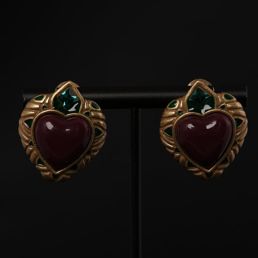 Vintage Heart Chic Luxury Earrings for Women