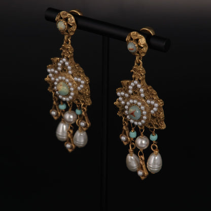 Vintage Pearl Luxury Handcrafted Earrings Timeless Style