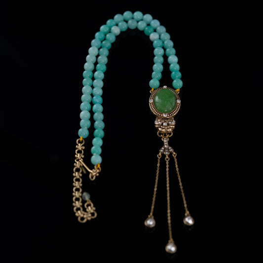 Vintage Natural Stone Luxury Necklace Timeless Style