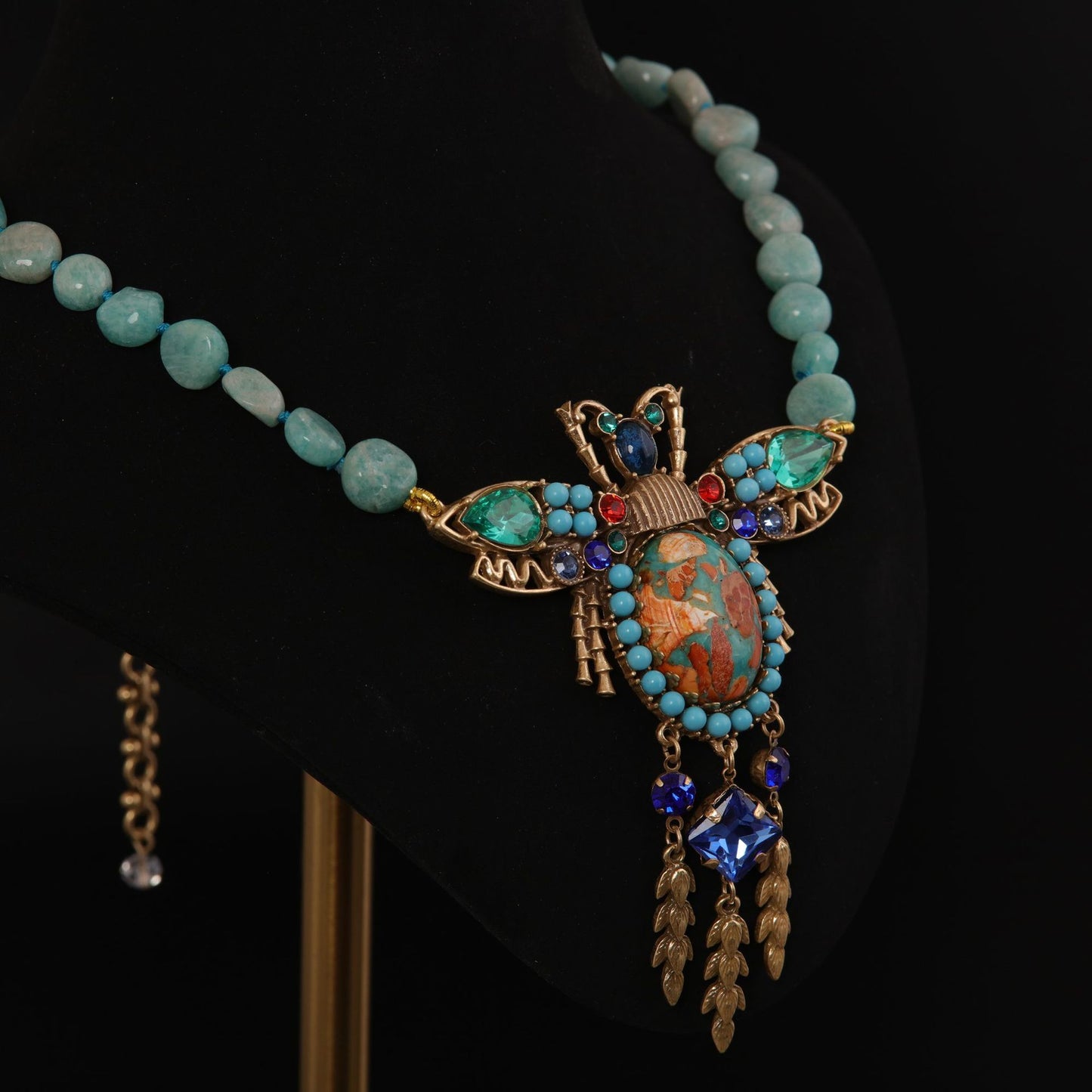 Vintage Natural Stone Refined Handcrafted Necklace Gift Jewelry