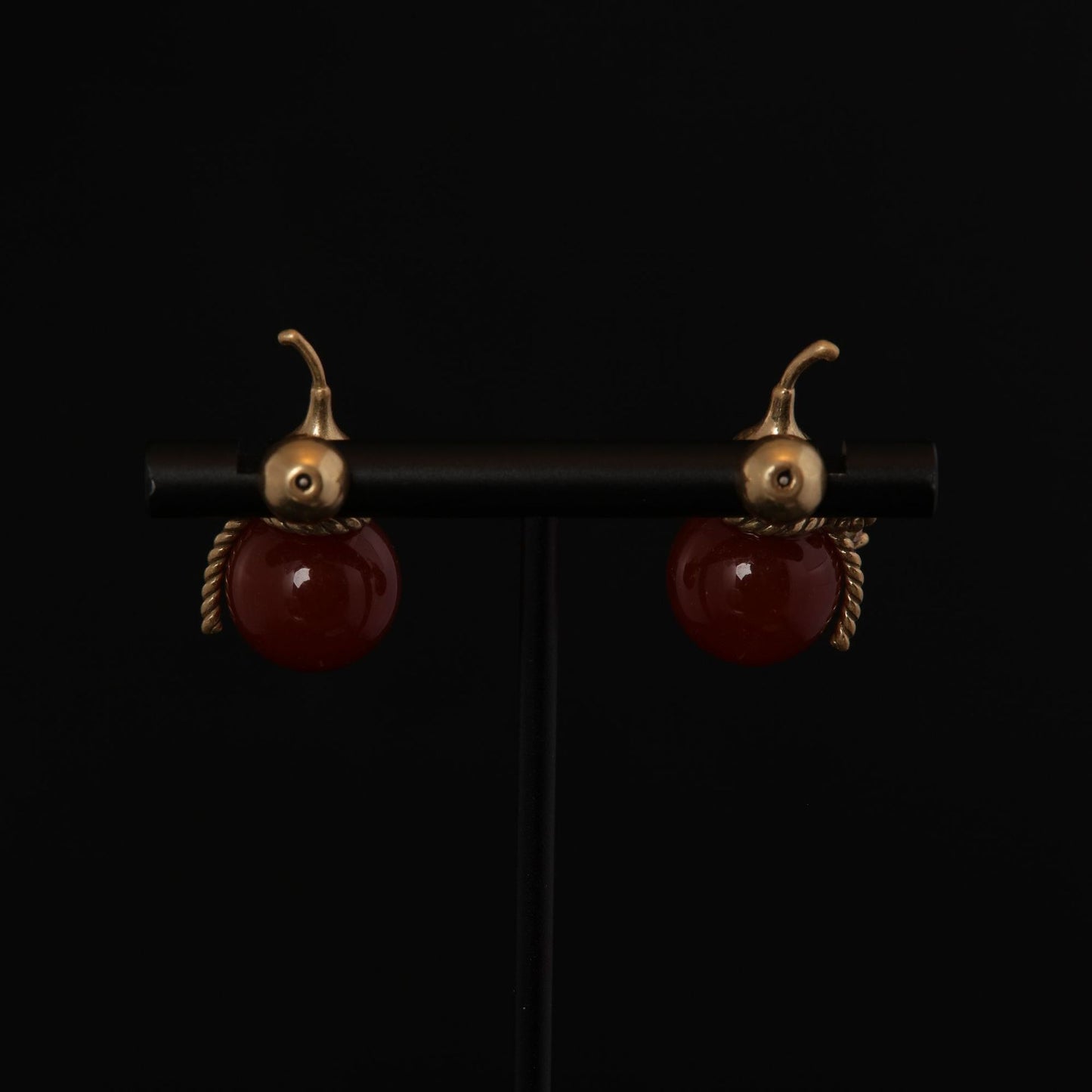 Vintage Agate Timeless Statement Earrings Handcrafted Design