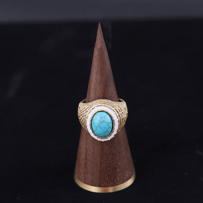 Vintage Geometric Statement Classic Open Ring Timeless Style