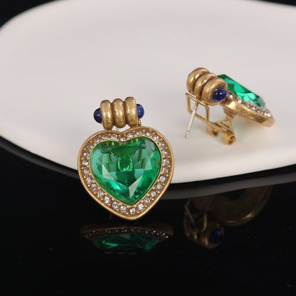 Vintage Heart Statement Classic Earrings Gift Jewelry